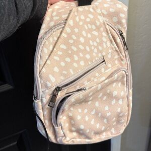 Polka Dot Crossbody Bag - Cream